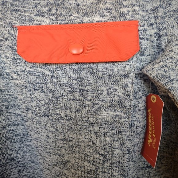 NWT Arizona Jean Co Men's snap-collar Pullover Sweatshirt Size Medium - Picture 3 of 9